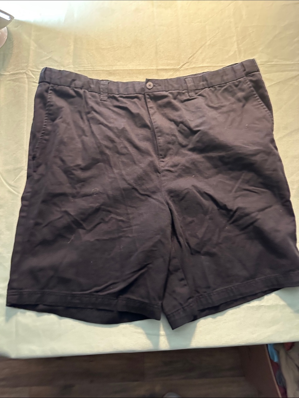 Men's Black Flat-Front Performance Shorts